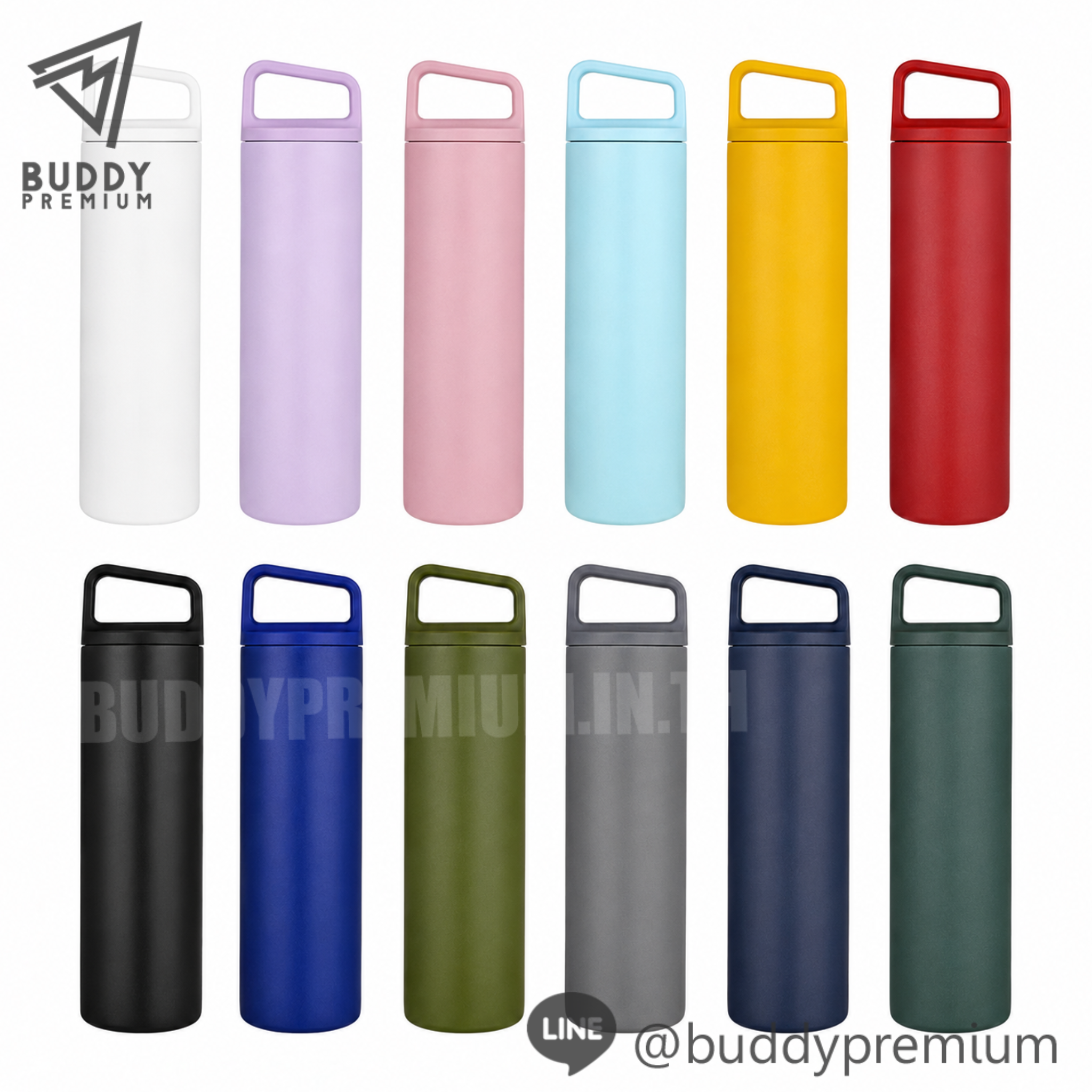 กระบอกน้ำสแตนเลส-SWB088-รวมสี กระบอกน้ำสแตนเลส รุ่น SWB088 รวมสี