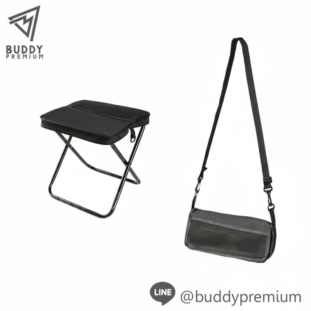 เก้าอี้ปิคนิคพับเก็บสะพายได้_ BC099_ดำ เก้าอี้ปิคนิคพับเก็บสะพายได้ รุ่นBC099 สีดำ