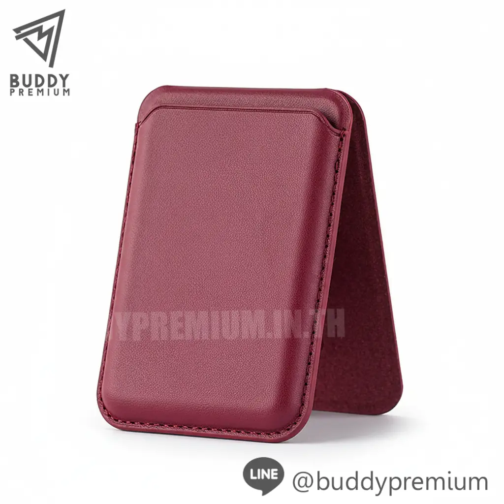 ซองใส่บัตร พร้อมขาตั้ง_ MS003_แดงเลือดนก ซองใส่บัตร พร้อมขาตั้ง รุ่นMS003 สีแดงเลือดนก