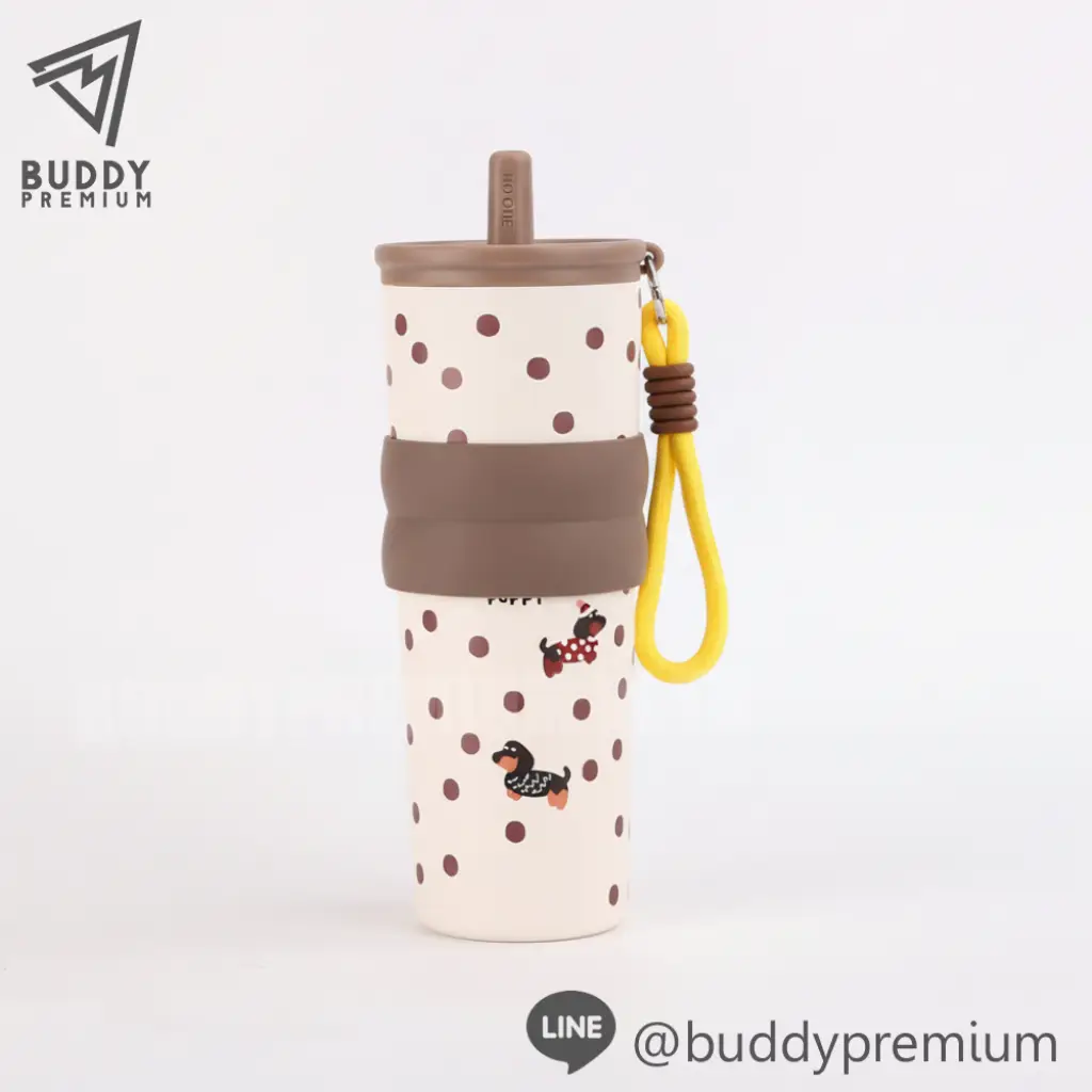 แก้วน้ำเก็บความเย็น_SWB713_ลายสุนัขสีน้ำตาล แก้วน้ำเก็บความเย็น รุ่นSWB713 ลายสุนัขสีน้ำตาล