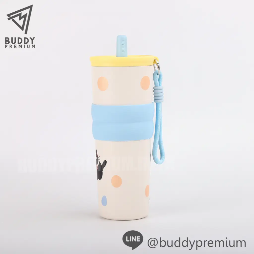 แก้วน้ำเก็บความเย็น_SWB713_ลายแมวเหมียวสีดำ แก้วน้ำเก็บความเย็นรุ่นSWB713 ลายแมวเหมียวสีดำ