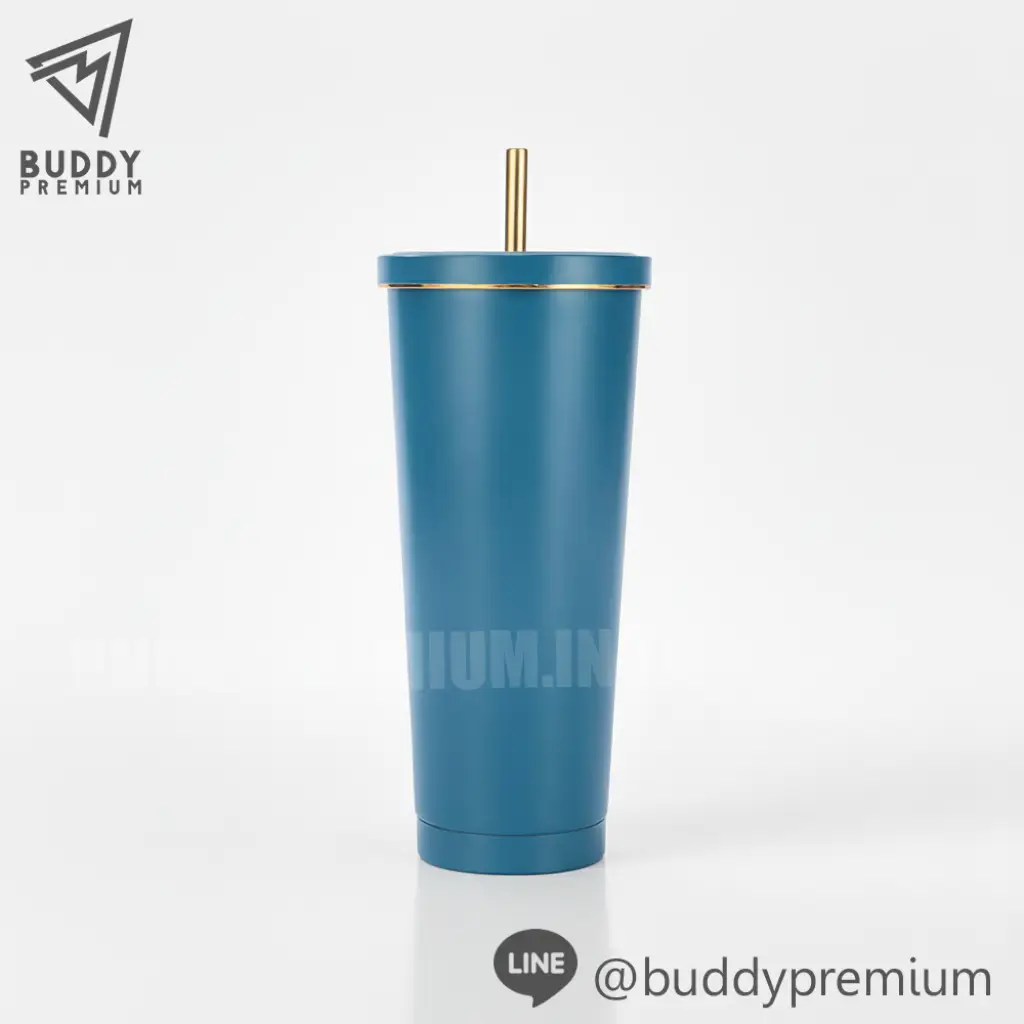 แก้วสแตนเลสเก็บความเย็น_SWB714_น้ำเงิน แก้วสแตนเลสเก็บความเย็น รุ่นSWB714 สีน้ำเงิน