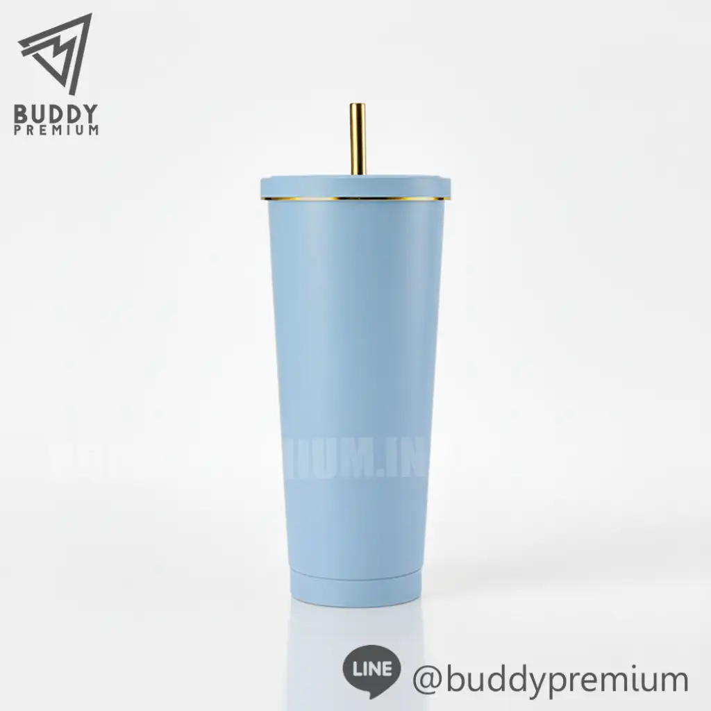 แก้วสแตนเลสเก็บความเย็น_SWB714_ฟ้า แก้วสแตนเลสเก็บความเย็น รุ่นSWB714 สีฟ้า