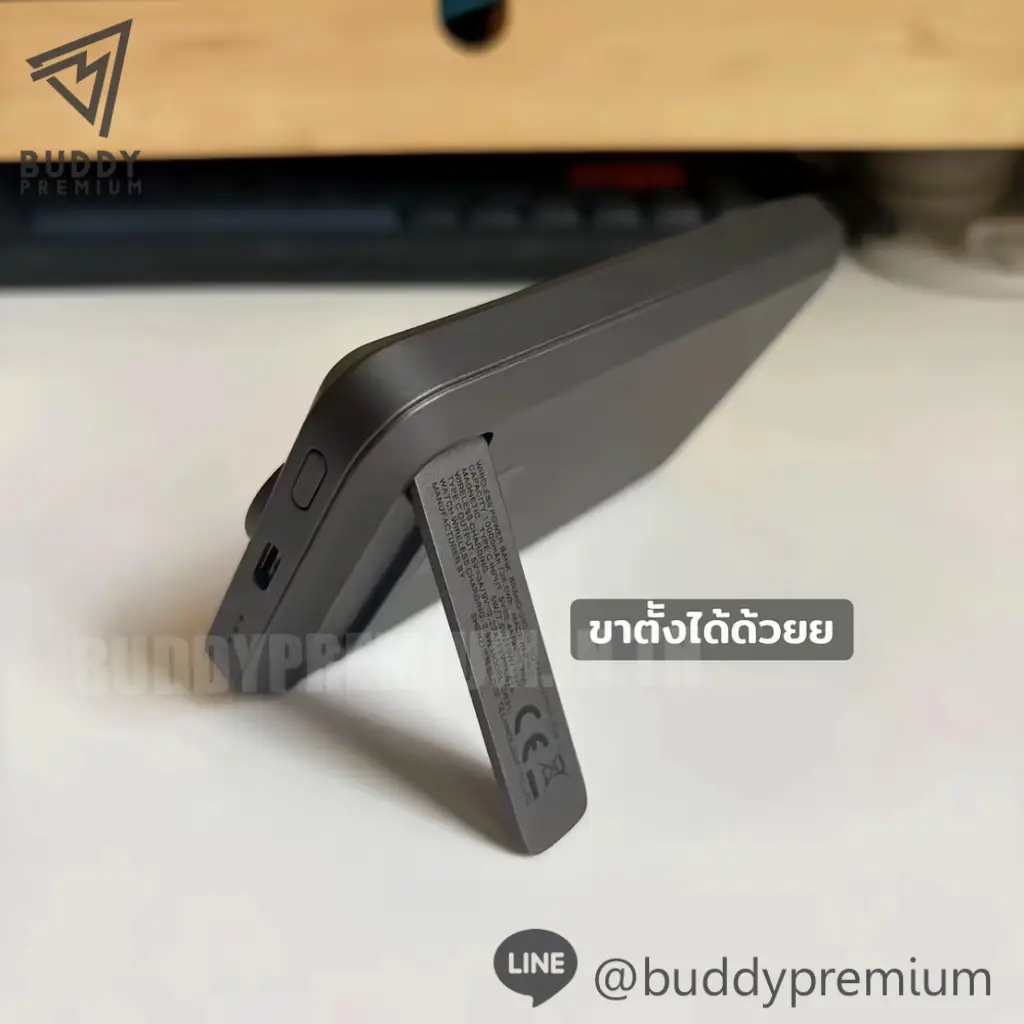 พาวเวอร์แบงค์ Eloop Orsen_EW31A_ด้านหลังแบบขาตั้ง