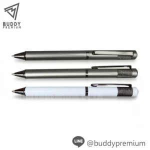 ปากกาโลหะ PMB192 สีเทาและสีขาว ดีไซน์เรียบหรู เหมาะสำหรับของขวัญองค์กร