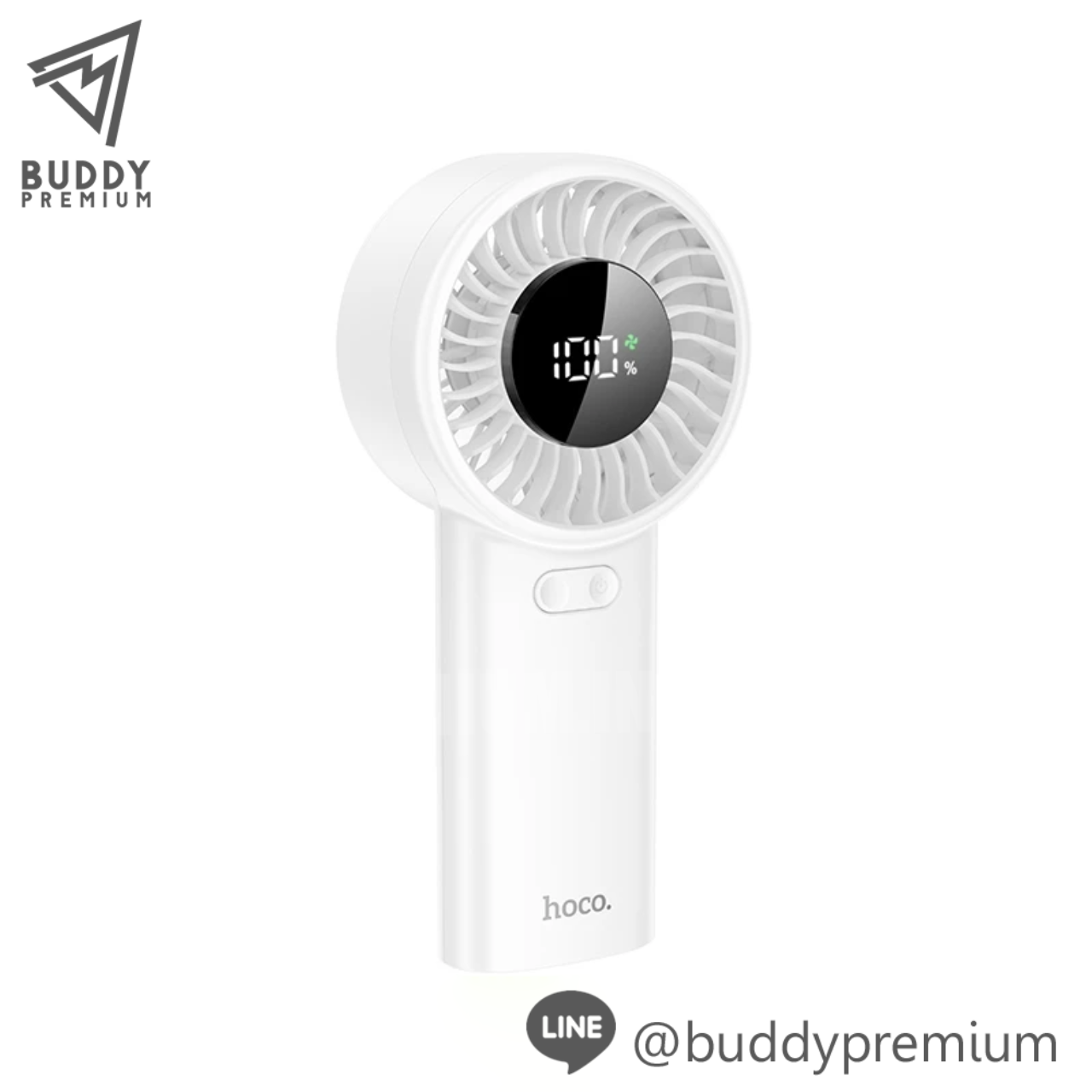 พัดลมพกพาพลังเทอร์โบ-Hoco-HX62 พัดลมพกพาพลังเทอร์โบ Hoco HX62 ปรับลม 100 ระดับ แบตเตอรี่ 6,000mAh ของพรีเมี่ยมสกรีนโลโก้