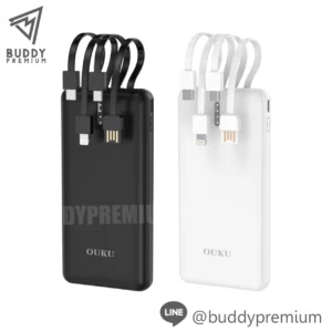 พาวเวอร์แบงค์สายในตัว OUKU P42 10,000mAh มอก. สกรีนโลโก้ฟรี