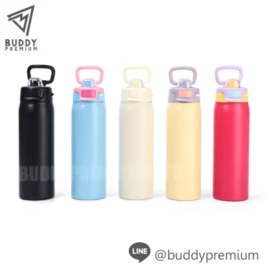 กระบอกน้ำเก็บอุณหภูมิสเตนเลส รุ่น SWB507 มี 5 สี ดำ ฟ้า ครีม เหลือง แดง