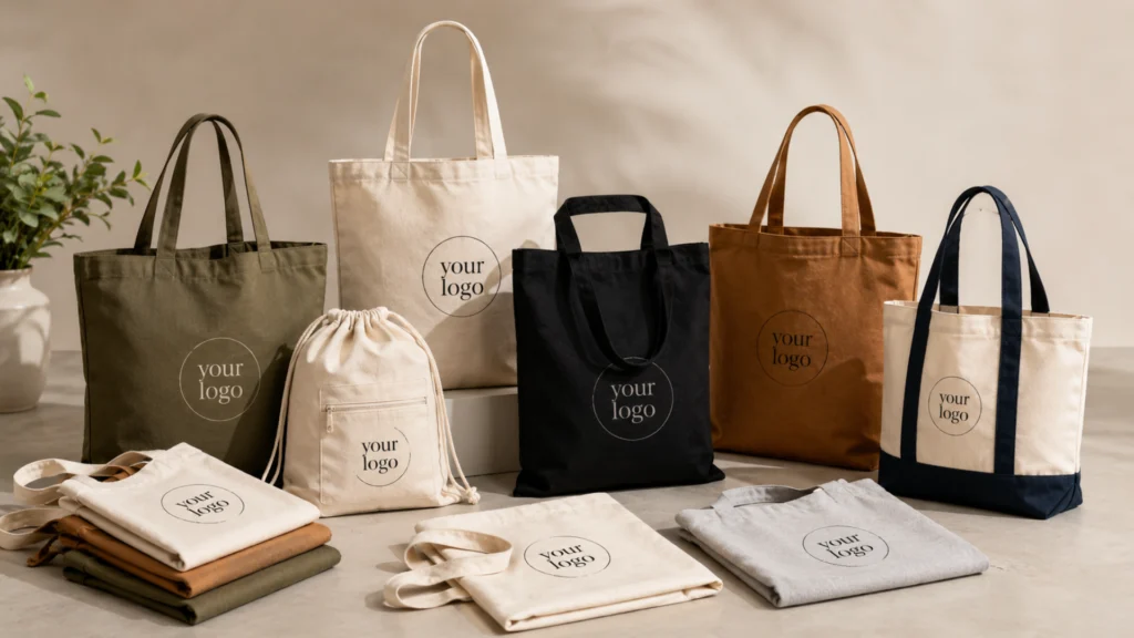 ตัวอย่างกระเป๋าผ้าและ Tote Bag สกรีนโลโก้สำหรับองค์กร