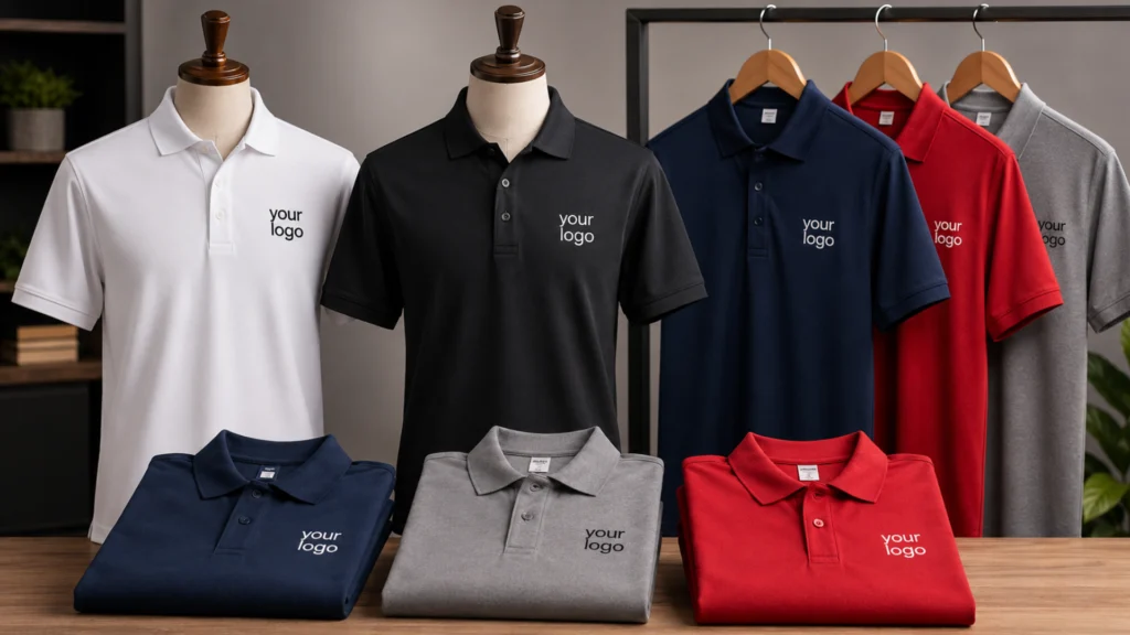 ตัวอย่างเสื้อโปโลสกรีนหรือปักโลโก้สำหรับทำของพรีเมี่ยมองค์กร