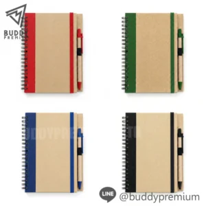 สมุดโน๊ตกระดาษรีไซเคิล รุ่น NB012 รวมสี