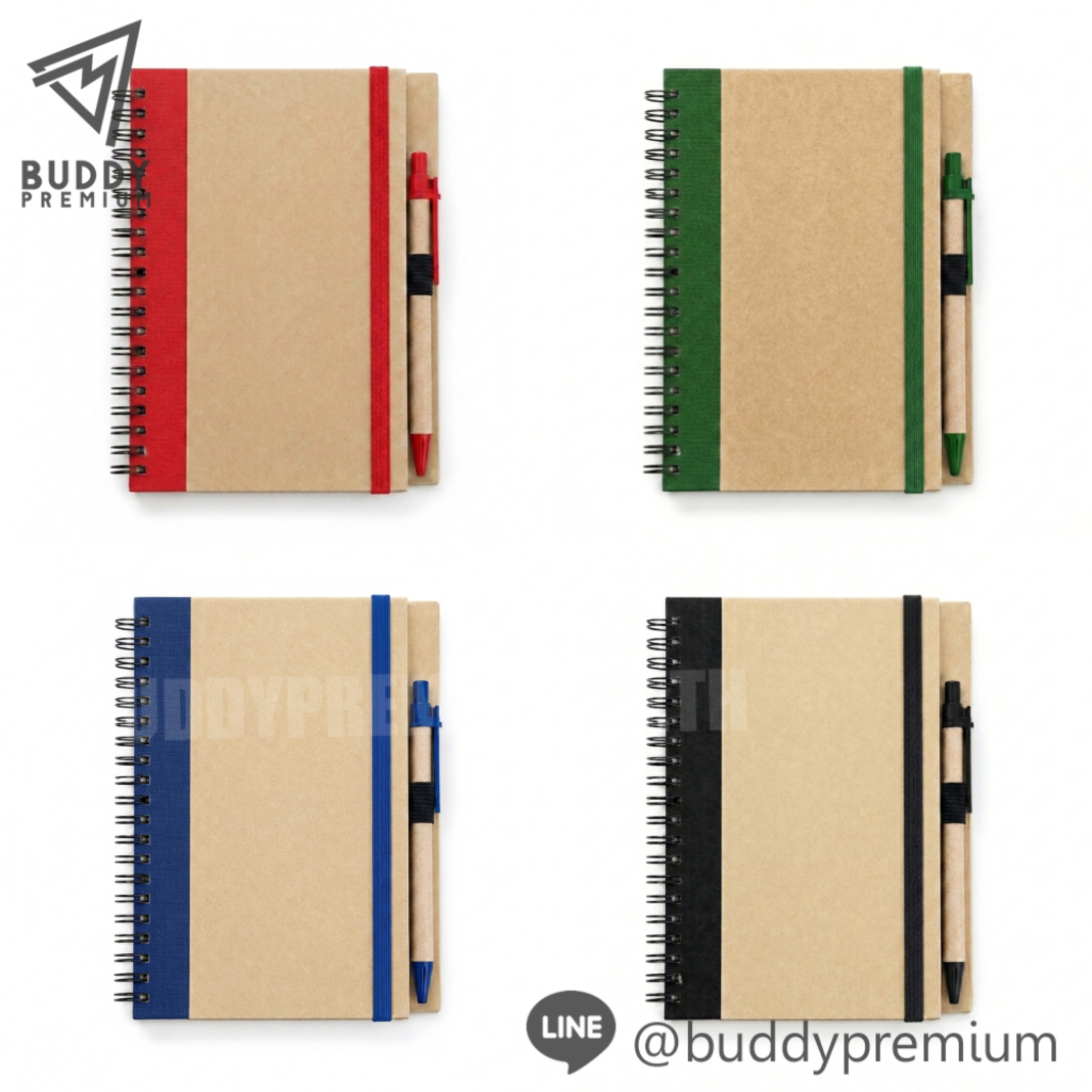สมุดโน๊ตกระดาษรีไซเคิล-NB012-รวมสี สมุดโน๊ตกระดาษรีไซเคิล รุ่น NB012 รวมสี