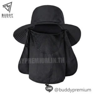 หมวกกันแดด CAP008 หมวกกันแดดรอบทิศทาง พร้อมผ้าคลุม