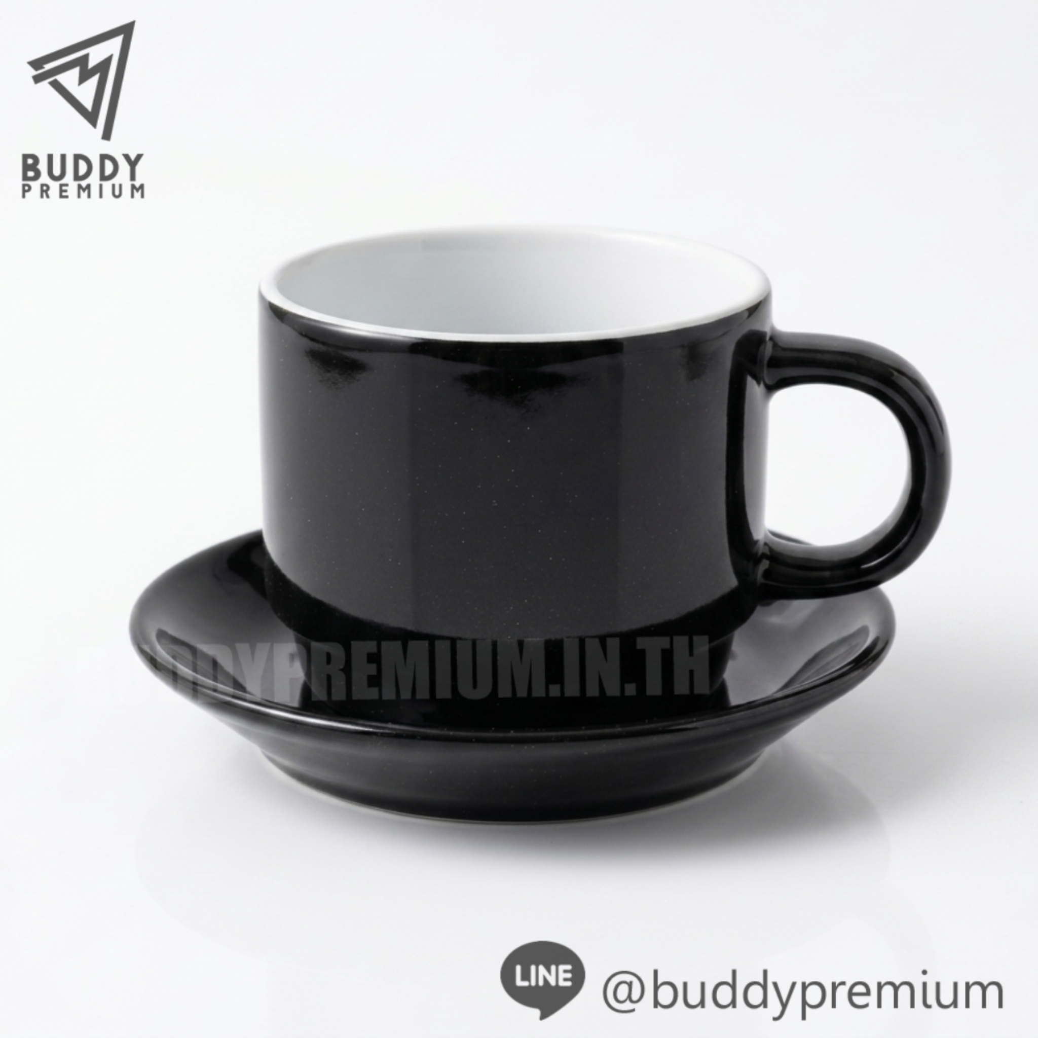 แก้วกาแฟเซรามิก รุ่น CMB004 สีดำ