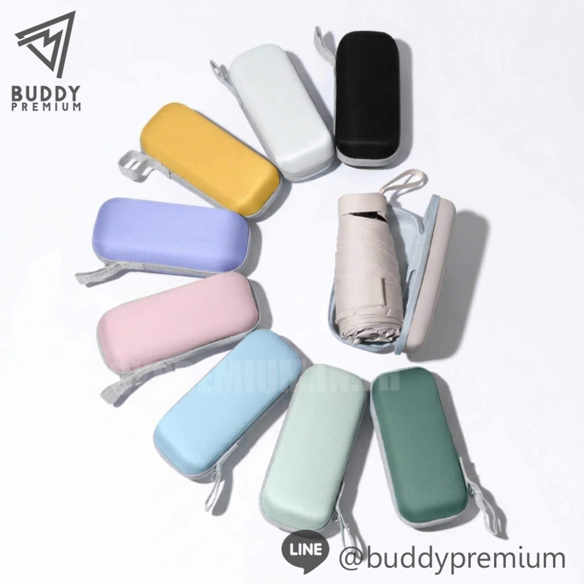 ร่มพับ 6 ตอน-UB313-รวมสี ร่มพับ 6 ตอน UB313 รวมตัวเลือก 9 สีพร้อมกล่องแคปซูล