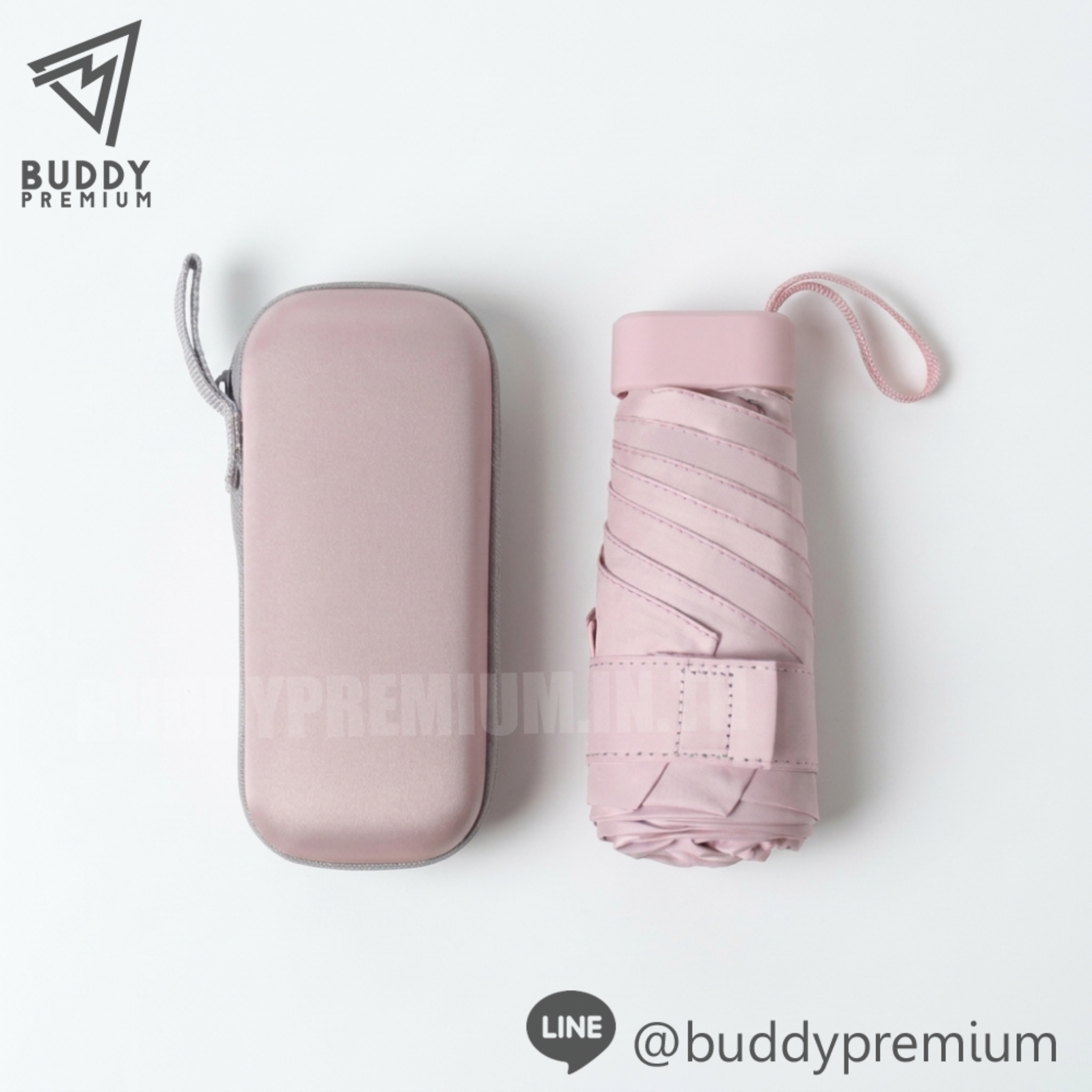 ร่มพับ 6 ตอน-UB313-สีชมพูกลีบบัว ร่มพับ 6 ตอน รุ่น UB313 สีชมพูกลีบบัว